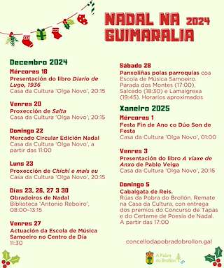 Fechas, información, programa, cartel, imágenes, mapa y ubicación de Programa de Nadal - Cabalgata de Reis  en  A Pobra do Brollón