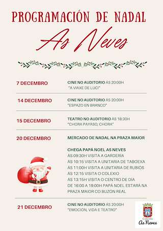 Fechas, información, programa, cartel, imágenes, mapa y ubicación de Programa de Nadal - Cabalgata de Reis  en  As Neves