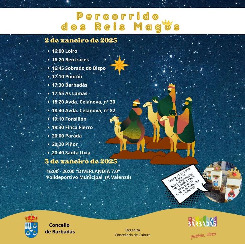 Programa de Nadal - Cabalgata de Reis en Barbadás