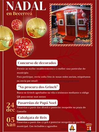 Fechas, información, programa, cartel, imágenes, mapa y ubicación de Programa de Navidad – Cabalgata de Reyes (2025-2026) en Becerreá