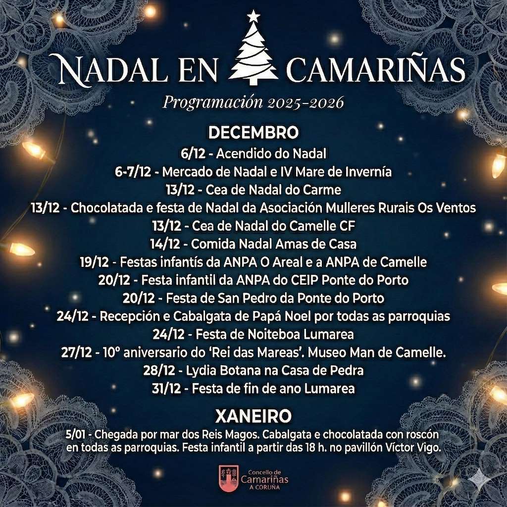 Programa de Nadal - Cabalgata de Reis (2025-2026) en Camariñas