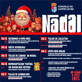 Fechas, información, programa, cartel, imágenes, mapa y ubicación de Programa de Nadal - Cabalgata de Reis (2025-2026)  en  Castro de Rei