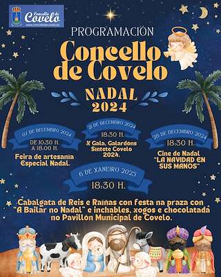 Fechas, información, programa, cartel, imágenes, mapa y ubicación de Programa de Navidad – Cabalgata de Reyes (2025-2026) en Covelo