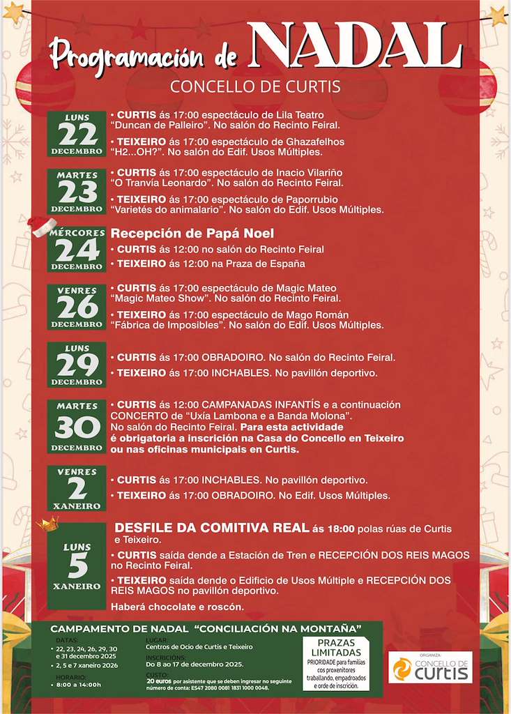 Programa de Navidad – Cabalgata de Reyes en Curtis