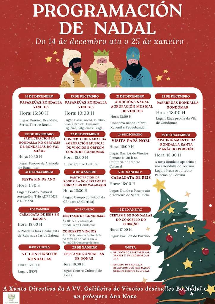 Programa de Nadal - Cabalgata de Reis de Vincios en Gondomar