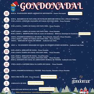 Fechas, información, programa, cartel, imágenes, mapa y ubicación de Programa de Navidad – Cabalgata de Reyes (2025-2026) en Gondomar