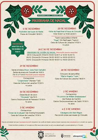 Fechas, información, programa, cartel, imágenes, mapa y ubicación de Programa de Nadal - Cabalgata de Reis  en  Laracha