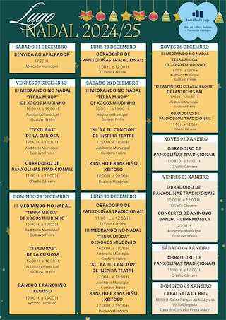Fechas, información, programa, cartel, imágenes, mapa y ubicación de Programa de Nadal - Cabalgata de Reis  en  Lugo