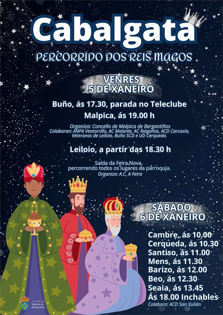 Programa de Nadal - Cabalgata de Reis en Malpica de Bergantiños
