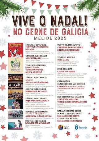 Fechas, información, programa, cartel, imágenes, mapa y ubicación de Programa de Navidad – Cabalgata de Reyes (2025-2026) en Melide