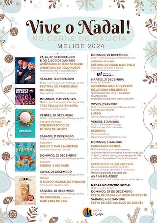 Fechas, información, programa, cartel, imágenes, mapa y ubicación de Programa de Nadal - Cabalgata de Reis  en  Melide