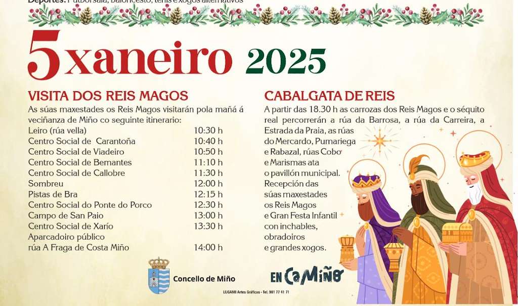 Programa de Nadal - Cabalgata de Reis en Miño