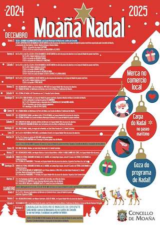 Fechas, información, programa, cartel, imágenes, mapa y ubicación de Programa de Nadal - Cabalgata de Reis  en  Moaña