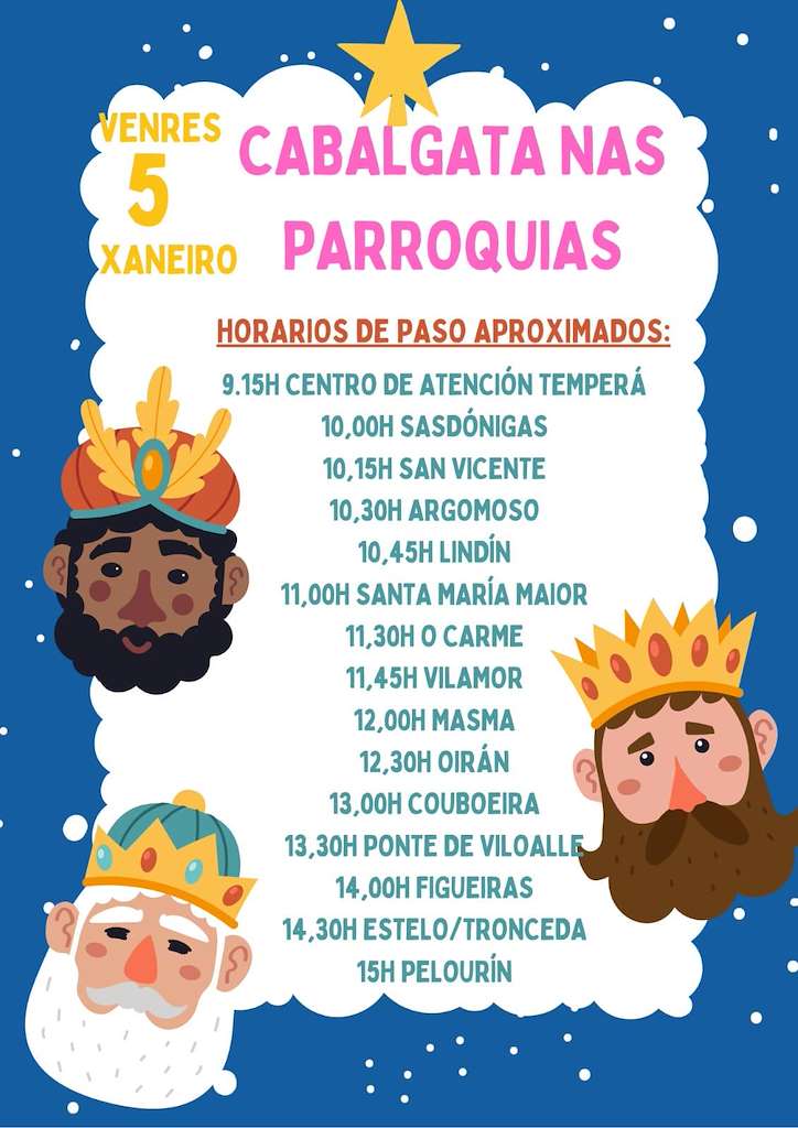 Programa de Nadal - Cabalgata de Reis (2022) en Mondoñedo
