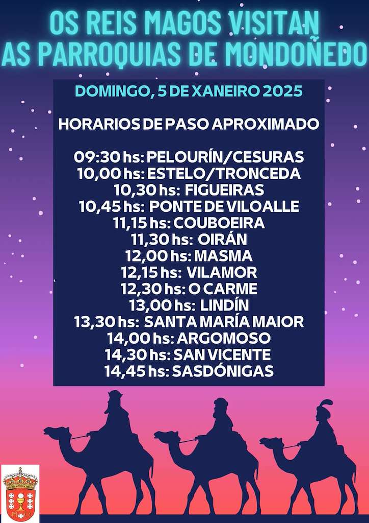 Programa de Nadal - Cabalgata de Reis en Mondoñedo