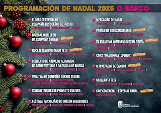 Fechas, información, programa, cartel, imágenes, mapa y ubicación de Programa de Navidad – Cabalgata de Reyes (2025-2026) en O Barco de Valdeorras