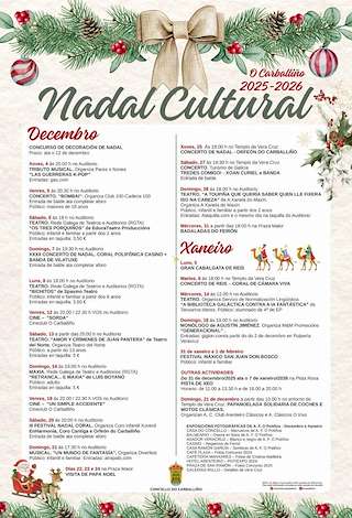 Fechas, información, programa, cartel, imágenes, mapa y ubicación de Programa de Navidad – Cabalgata de Reyes (2025-2026) en O Carballiño