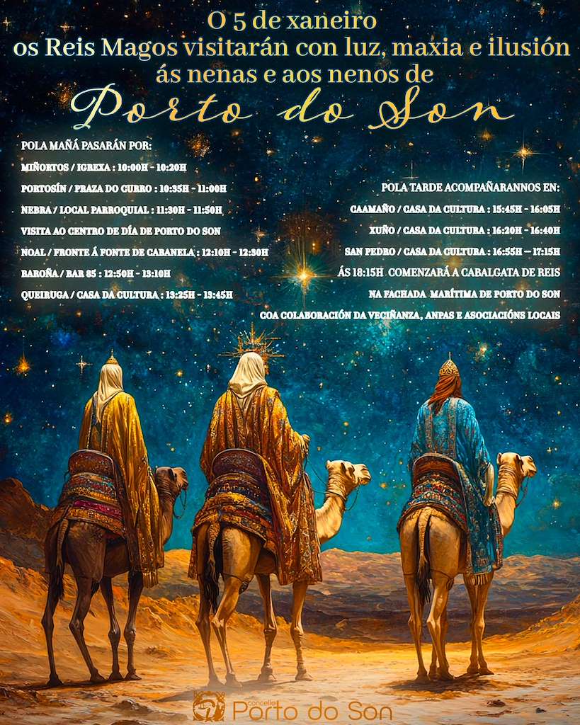 Programa de Navidad – Cabalgata de Reyes en O Porto do Son