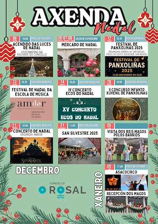 Fechas, información, programa, cartel, imágenes, mapa y ubicación de Programa de Navidad – Cabalgata de Reyes (2025-2026) en O Rosal