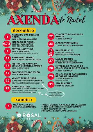 Fechas, información, programa, cartel, imágenes, mapa y ubicación de Programa de Nadal - Cabalgata de Reis  en  O Rosal