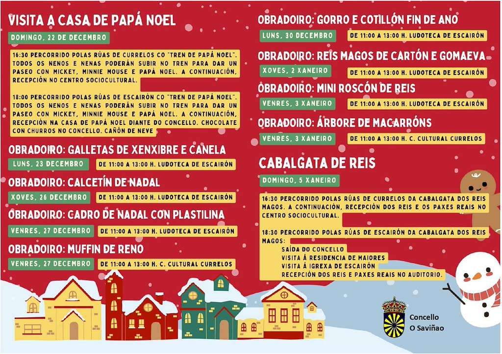 Programa de Nadal - Cabalgata de Reis en O Saviñao