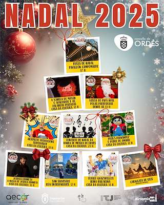 Fechas, información, programa, cartel, imágenes, mapa y ubicación de Programa de Navidad – Cabalgata de Reyes (2025-2026) en Ordes