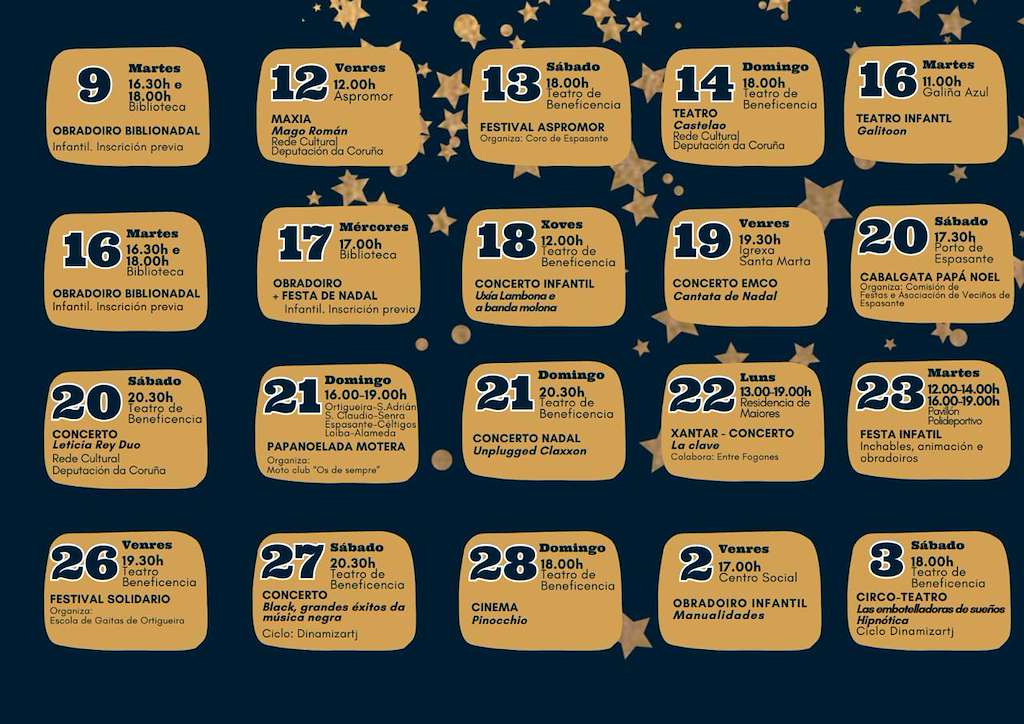 Programa de Nadal - Cabalgata de Reis (2025-2026) en Ortigueira