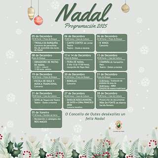 Fechas, información, programa, cartel, imágenes, mapa y ubicación de Programa de Navidad – Cabalgata de Reyes (2025-2026) en Outes