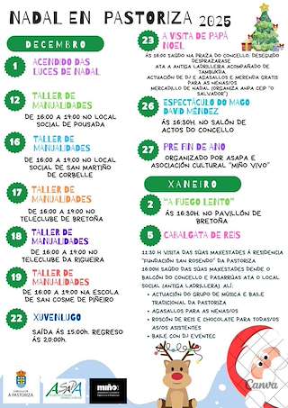 Fechas, información, programa, cartel, imágenes, mapa y ubicación de Programa de Navidad – Cabalgata de Reyes  en  Pastoriza