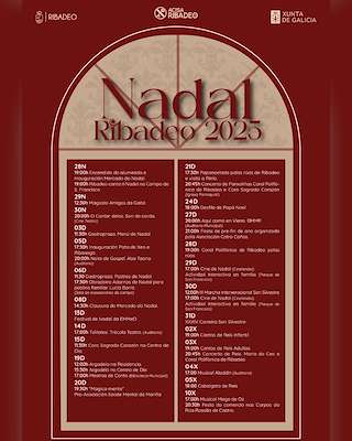 Fechas, información, programa, cartel, imágenes, mapa y ubicación de Programa de Navidad – Cabalgata de Reyes (2025-2026) en Ribadeo