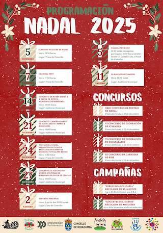 Fechas, información, programa, cartel, imágenes, mapa y ubicación de Programa de Navidad – Cabalgata de Reyes (2025-2026) en Ribadumia
