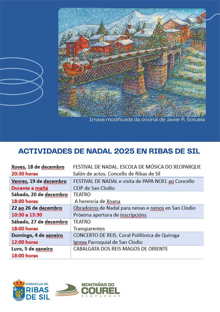Programa de Navidad – Cabalgata de Reyes (2025-2026) en Ribas de Sil