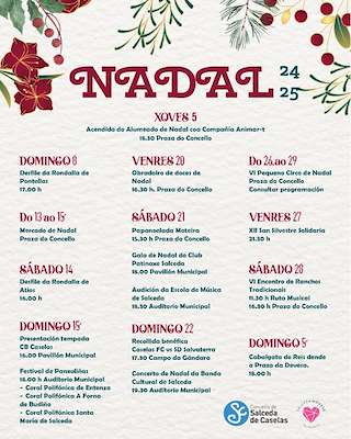 Fechas, información, programa, cartel, imágenes, mapa y ubicación de Programa de Nadal - Cabalgata de Reis  en  Salceda de Caselas