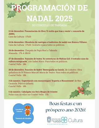 Fechas, información, programa, cartel, imágenes, mapa y ubicación de Programa de Navidad – Cabalgata de Reyes (2025-2026) en Taboada