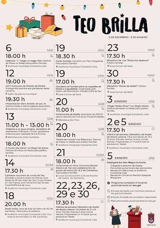 Fechas, información, programa, cartel, imágenes, mapa y ubicación de Programa de Navidad – Cabalgata de Reyes (2025-2026) en Teo