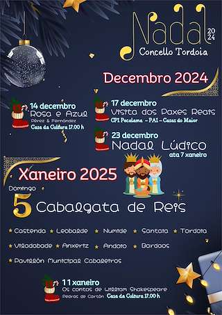 Fechas, información, programa, cartel, imágenes, mapa y ubicación de Programa de Nadal - Cabalgata de Reis  en  Tordoia
