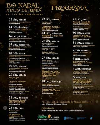 Fechas, información, programa, cartel, imágenes, mapa y ubicación de Programa de Navidad – Cabalgata de Reyes (2025-2026) en Xinzo de Limia