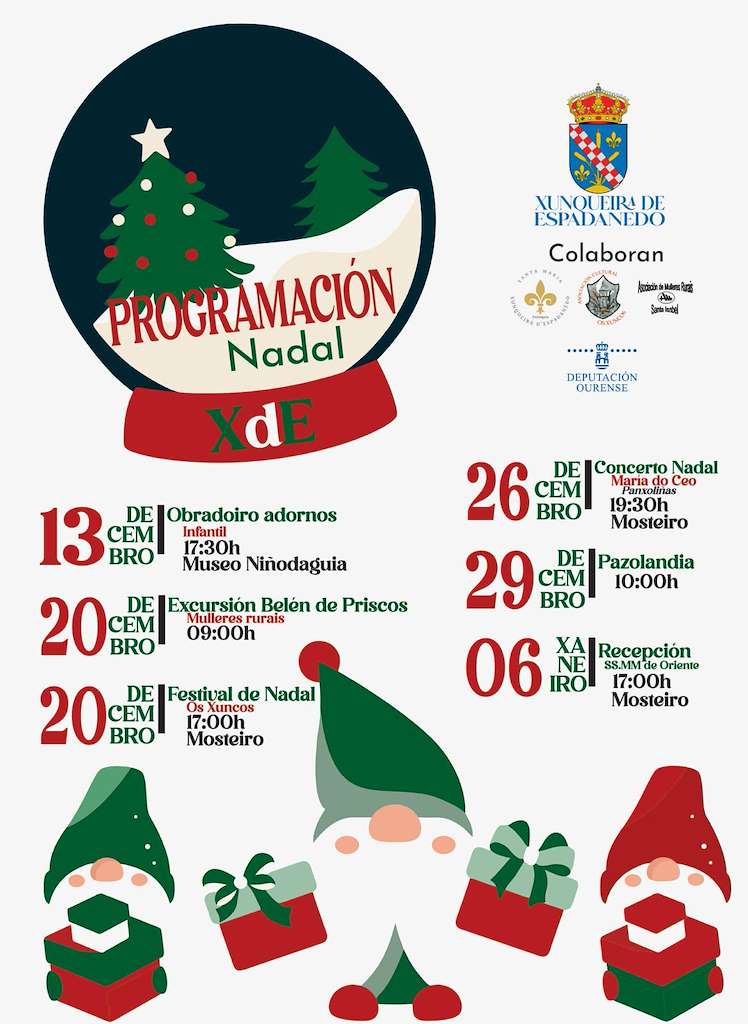 Programa de Nadal  - Cabalgata de Reis (2025-2026) en Xunqueira de Espadanedo