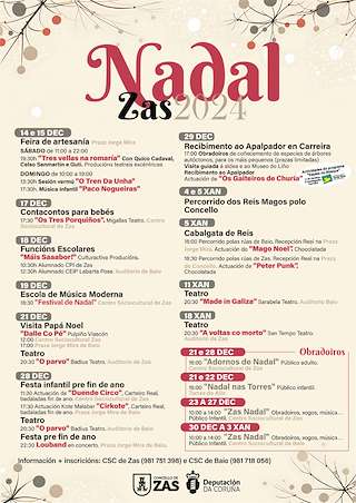 Fechas, información, programa, cartel, imágenes, mapa y ubicación de Programa de Nadal - Cabalgata de Reis  en  Zas
