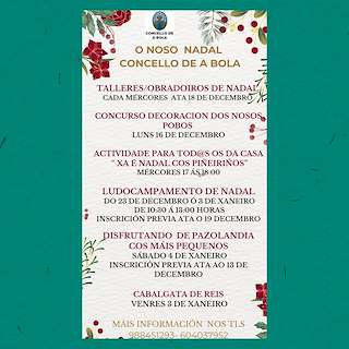 Fechas, información, programa, cartel, imágenes, mapa y ubicación de Programa de Nadal - Cabalgate de Reis  en  A Bola
