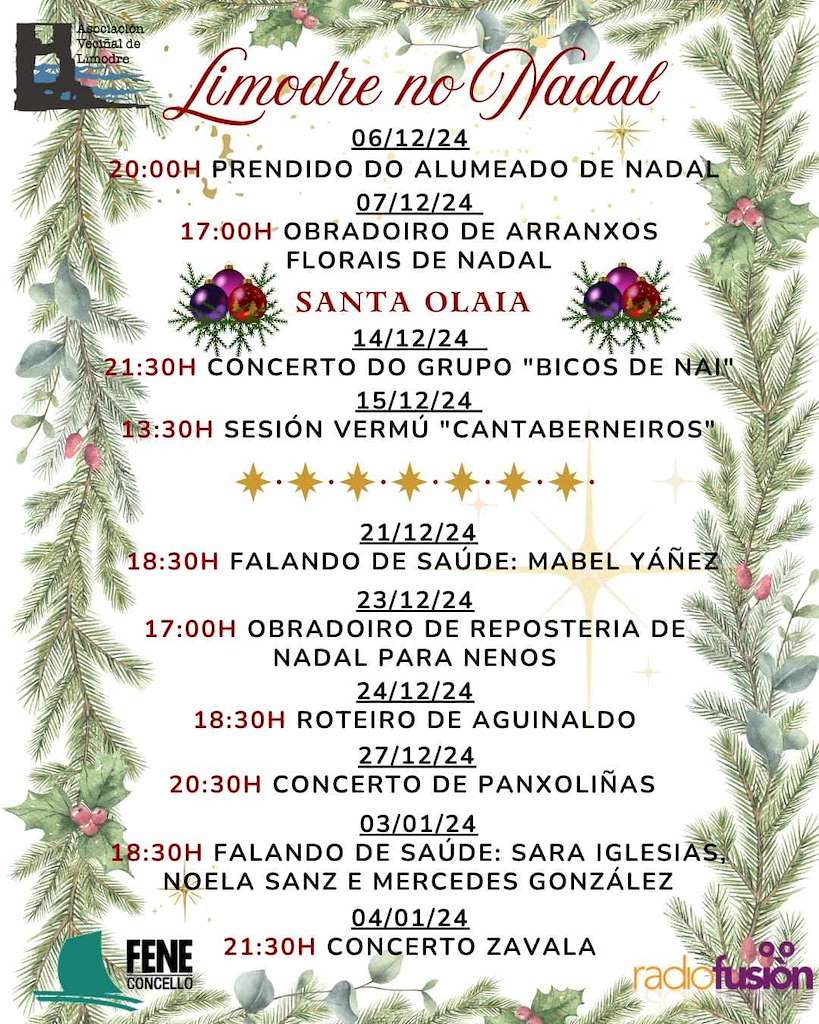 Programa de Nadal de Limodre en Fene