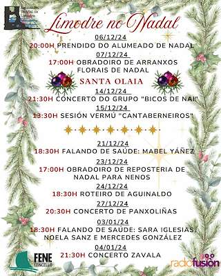 Fechas, información, programa, cartel, imágenes, mapa y ubicación de Programa de Nadal de Limodre  en  Fene