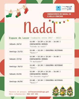 Fechas, información, programa, cartel, imágenes, mapa y ubicación de Programa de Navidad de O Vello Cárcere (2025-2026) en Lugo