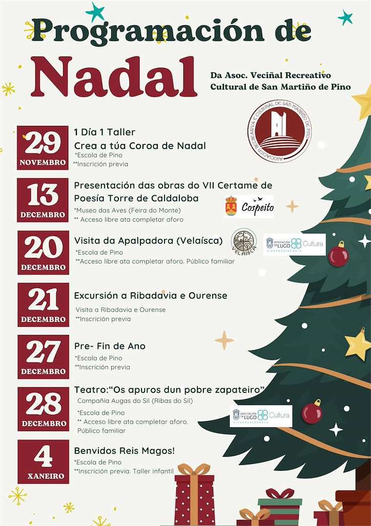 Programa de Navidad de Pino en Cospeito