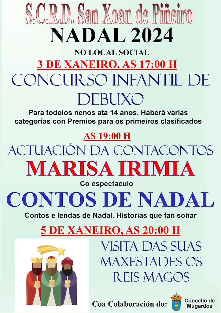 Programa de Nadal de San Xoán de Piñeiro en Mugardos