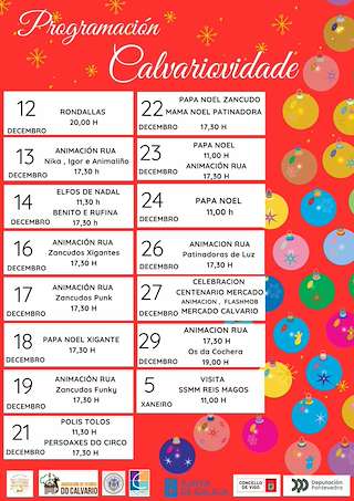 Fechas, información, programa, cartel, imágenes, mapa y ubicación de Programa de Nadal do Calvario - Visita dos Reis (2025-2026)  en  Vigo
