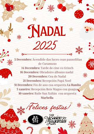 Fechas, información, programa, cartel, imágenes, mapa y ubicación de Programa de Nadal do Casino Mugardés - Recepción dos Reis (2025-2026)  en  Mugardos
