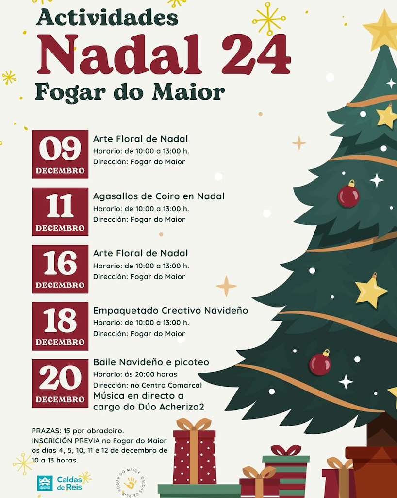 Programa de Nadal do Fogar do Maior en Caldas de Reis