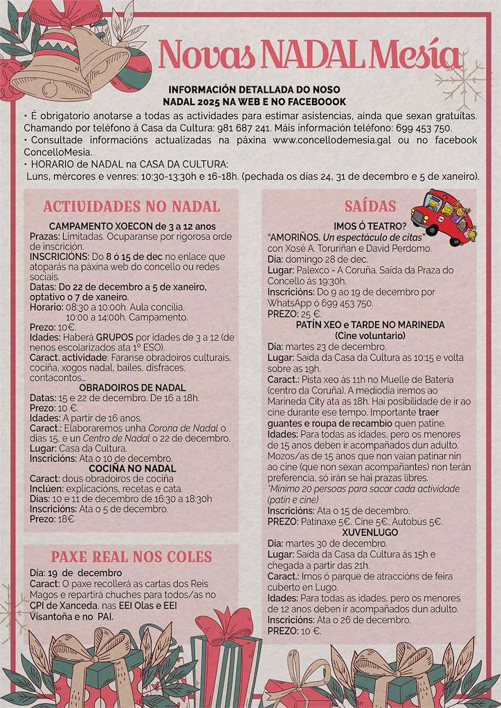 Programa de Nadal - Festa de Reis  (2025-2026) en Mesía