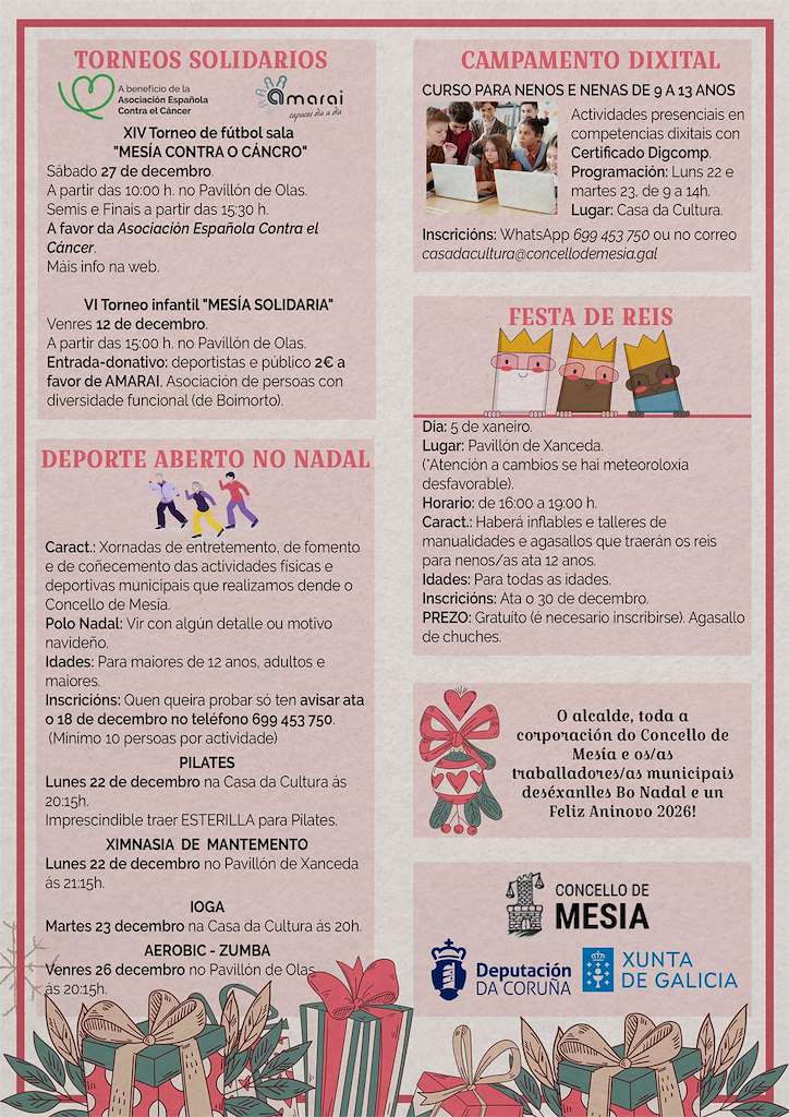 Programa de Nadal - Festa de Reis  (2025-2026) en Mesía